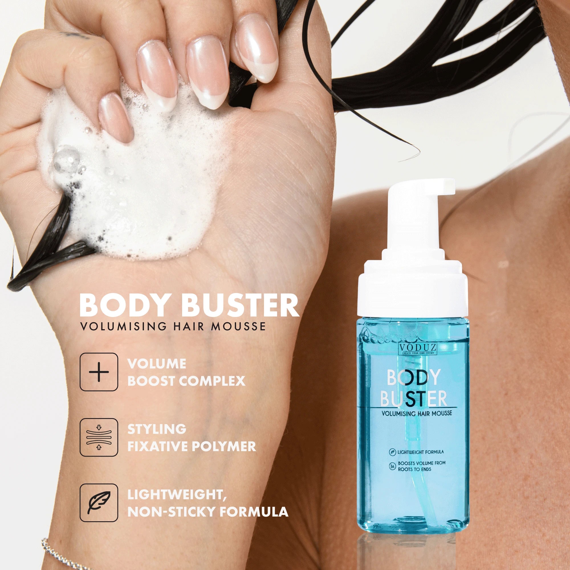 'Body Buster' Volumising Hair Mousse (125ml) - Image 3