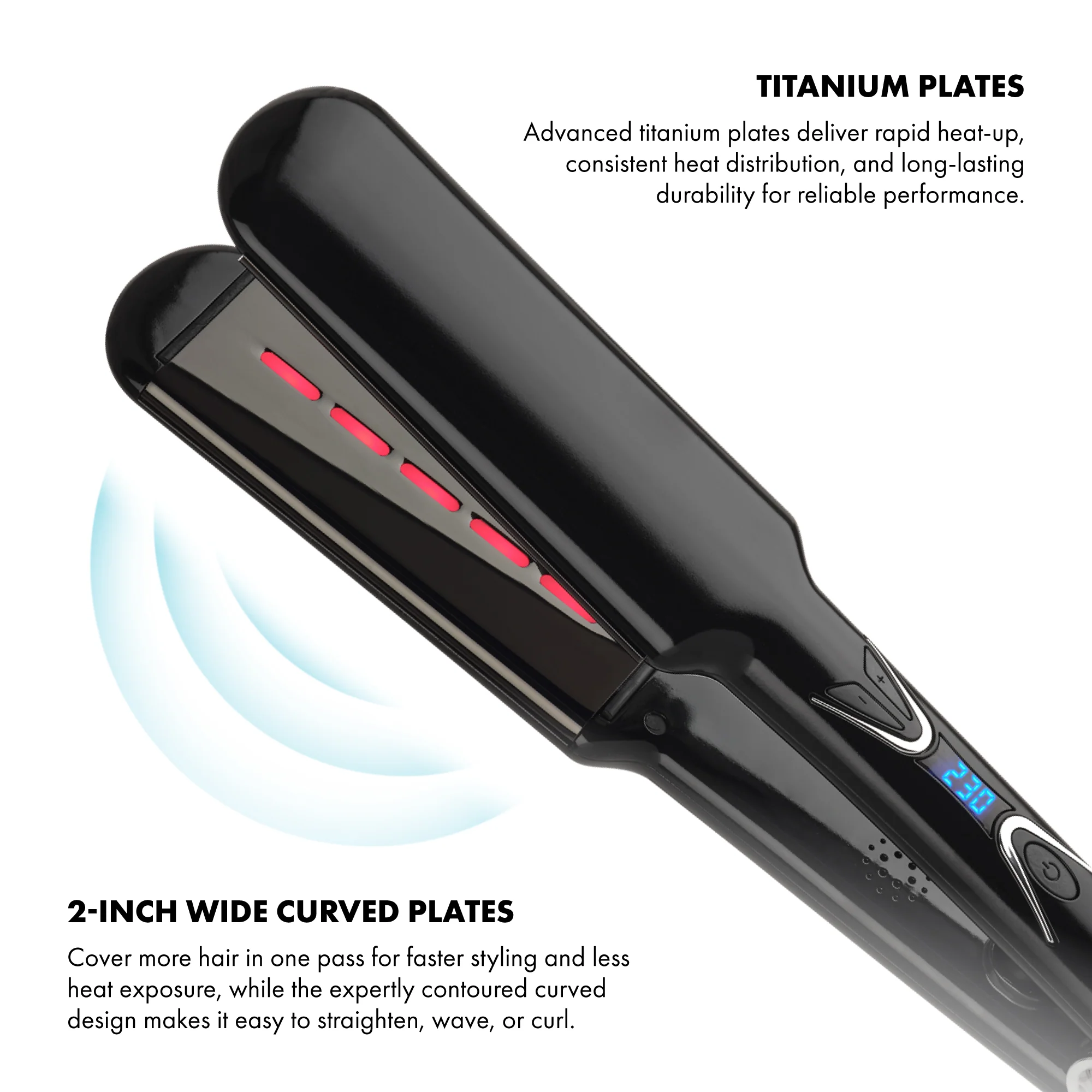 'Smooth Operator' - Infrared Wide Plate Hair Straightener - Image 3